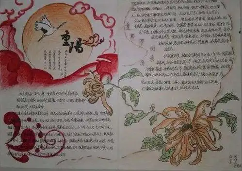 重阳节手抄报附习俗来历素材大全日记范文,赶紧替孩子收藏