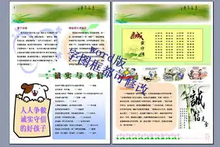 a4诚实守信word电子小报设计图片素材worddoc模板下载0.67mb其他大全
