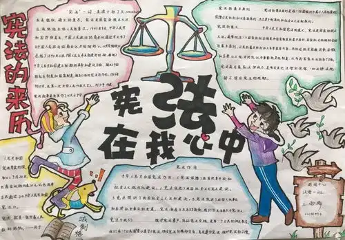 徐海学院学生党员工作站举办宪法在我心中手抄报展览活动