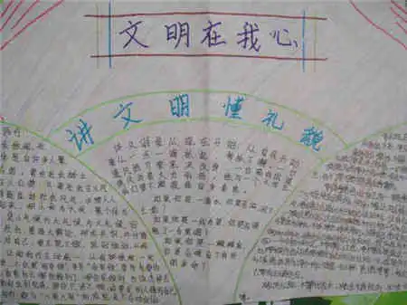 文明礼仪手抄报弘扬民族文化