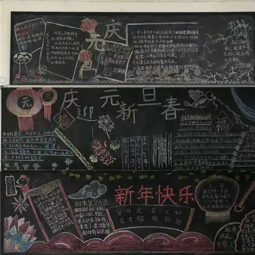海安市南莫中学开展庆元旦迎新年黑板报评比活动