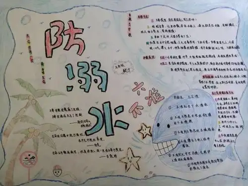 三年级暑假作业有关防溺水的手抄报素材及模板,可以参考一下