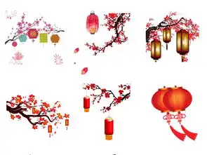 梅花灯笼过年元素素材图片psd模板下载14.90mb其他大全