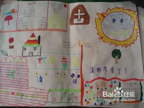 清明节手抄报清明节的习俗