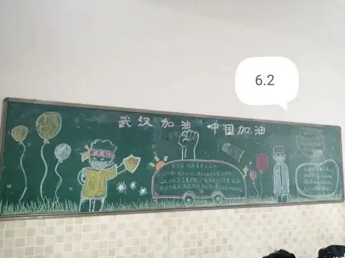 致敬防疫英雄黑板报