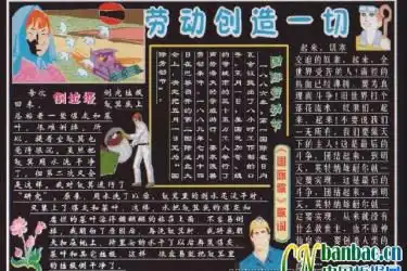 五月劳动人民的节日黑板报