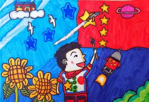 我为祖国添色彩亳州萌娃巧手绘画卷童心筑梦向祖国深情告白