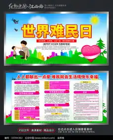 世界难民日展板设计