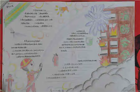 消防安全黑板报预防电风扇火灾