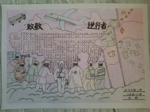 宣化区小学生致敬逆行者主题手抄报大赛开始投票啦第五组