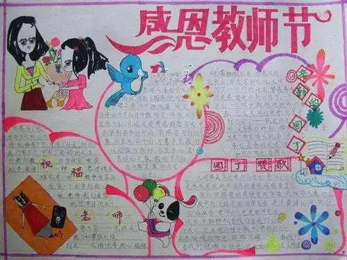 教师节香坊区图书馆眼中的您手抄报作品展