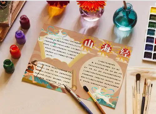 小学生卡通简约神话故事山海经手抄报小报模版word模板下载熊猫办公