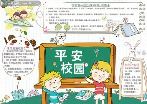 儿童平安校园文明手抄报图片