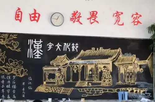 高中生黑板报走红,赤壁图画得栩栩如生,网友舍不得擦了