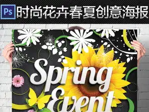 时尚花卉黑板粉笔手绘花纹春夏促销海报模板图片设计素材高清psd下载70.35mb国外创意海报大全