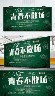 青春学生毕业季清新简约手绘黑板报展板设计图片下载