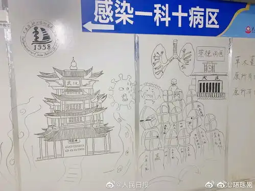 太有才了雷神山医院里有幅钟南山漫画