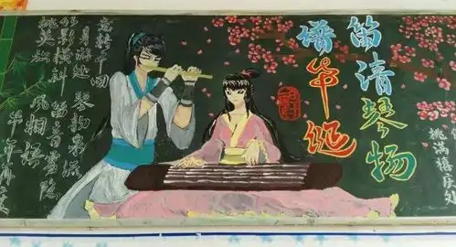 初中黑板报走红,美术老师看后赞不绝口,网友这是灵魂画手