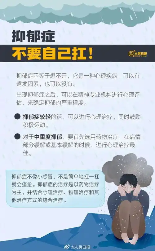 世界精神卫生日抑郁症不是不够坚强
