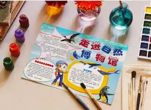 学生走进自然博物馆小报手抄报word模板下载熊猫办公