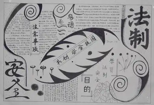 法制安全手抄报