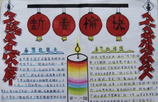 小学生春节手抄报图片大全