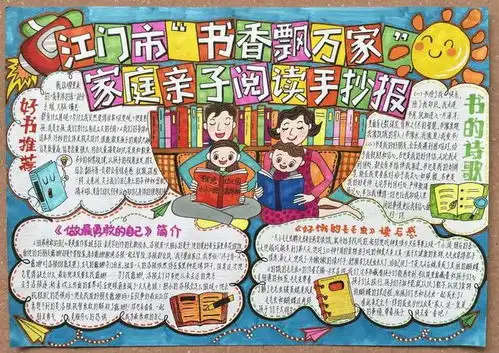 欢庆六一书香飘万家家庭亲子阅读活动手抄报幼儿组获奖作品展示