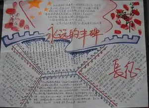 2016长征胜利80周年手抄报图片永远的丰碑