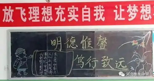衡水中学高一年级进行明德惟馨,笃行致远板报评比活动