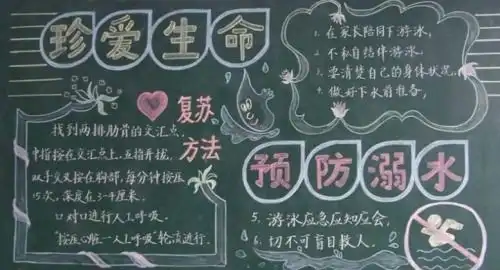 防溺水手抄报内容