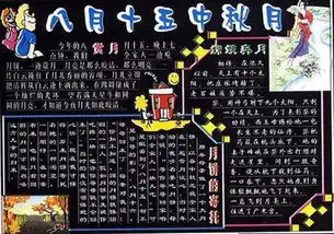 中秋节黑板报早教图库