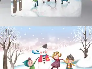 冬天雪景雪人手抄报海报psd分层素材图片下载psd素材其他