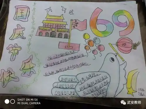祖国妈妈生日快乐岳家庄小学迎国庆手抄报展示