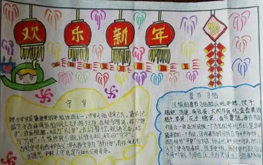 2019关于元宵节守岁的手抄报八年级