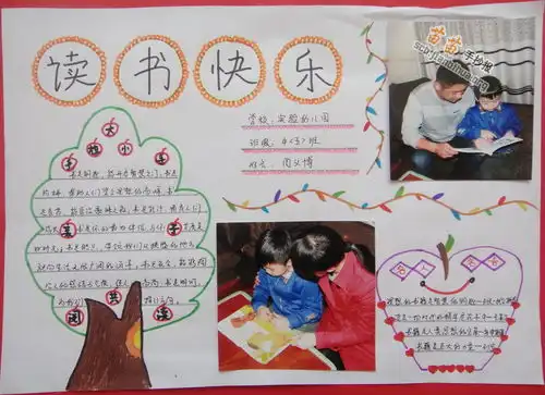 读书快乐手抄报图片大全资料