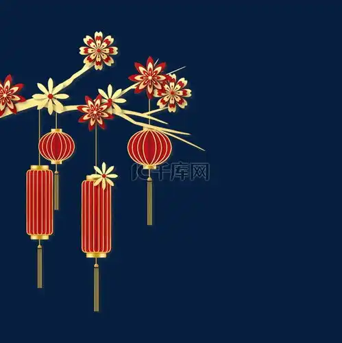 红色新年剪纸梅花花朵灯笼吊饰素材图片免费下载千库网