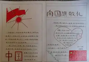 向国旗敬礼手抄报资料图片