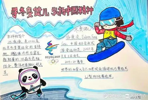 观冬奥盛会,寻中国文化济南这些小学生的冬奥手抄报创意满满