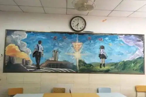 高中生创意黑板报走红,美术功底让人羡慕,不当艺术生可惜了