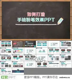 手绘黑板设计ppt模板下载