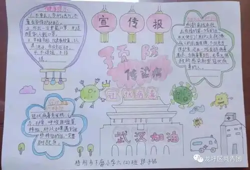 防控疫情致敬先锋龙圩区少先队员在行动手抄报篇一