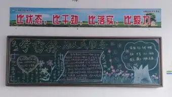 汉阴平梁初中开展学习雷锋精神主题板报评比活动
