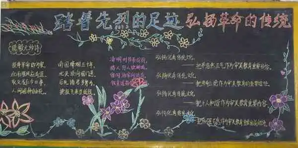 清明节黑板报传统节日清明节
