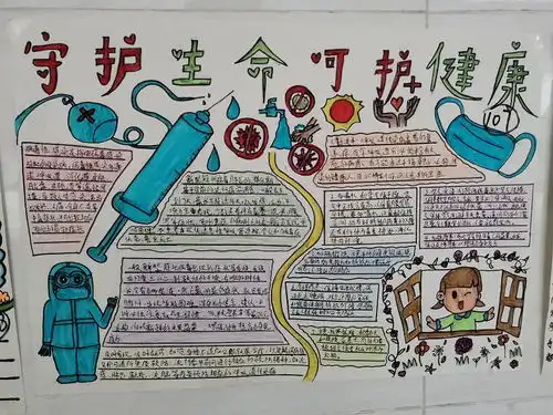 黄甲中学举办新冠疫情防控知识普及手抄报比赛