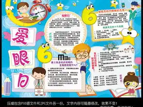 爱眼日小报保护眼睛视力健康手抄报小报素材图片psd模板下载112.57mb护眼手抄报大全安全健康手抄报