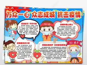 万众一心众志成城抗击疫情预防新型冠状病毒武汉加油小报手抄报海报图片模板下载