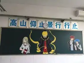 火遍全日本高中的黑板报动漫插画,这样的学校我也想进