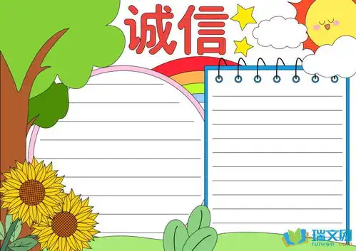 高中生诚信手抄报