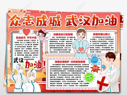 预防新型冠状病毒ncov新冠肺炎手抄报武汉加油众志成城抗击疫情防治小报海报知识册图片模板下载
