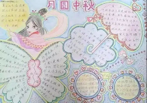 中秋节手抄报来了模板好句好段快给孩子收藏好